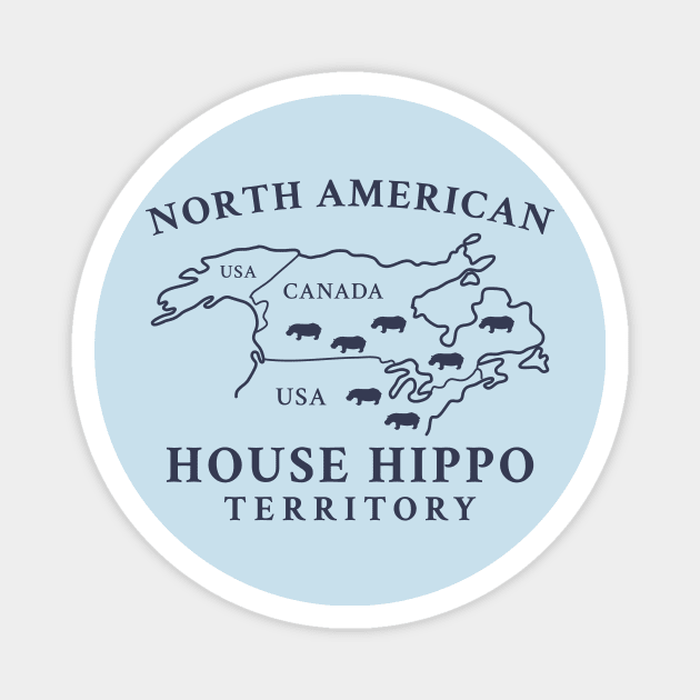 North American House Hippo Magnet by CoDDesigns